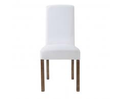 Housse de chaise en lin lavé blanche Margaux