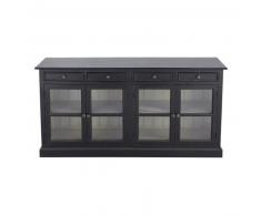 Buffet vitré en manguier noir Clarence
