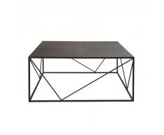 Table basse carrée en métal noir Edwin