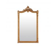 Miroir &agrave; moulures dor&eacute;es 104x185
