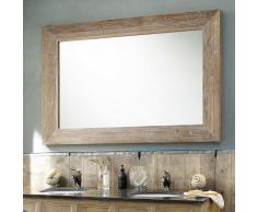 Miroir en h&eacute;v&eacute;a blanchi H 200 cm CANCALE