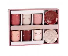 Coffret 6 tasses et soucoupes en porcelaine