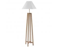 Lampadaire en terminalier et abat-jour blanc H155