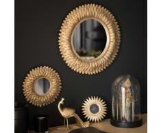 Miroir rond doré D39