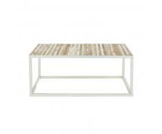 Table basse en métal blanc Mistral