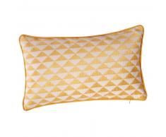 Coussin en coton jaune 30 x 50 cm MIX
