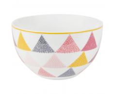 Bol en porcelaine blanche motifs graphiques