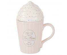 Mug chapeau en fa&iuml;ence rose