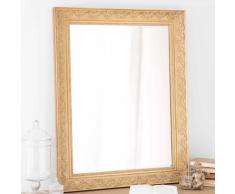 Miroir en paulownia dor&eacute; 70x90