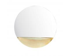 Miroir avec tablette en m&eacute;tal dor&eacute; D80