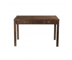 Bureau en cuir marron Jules Verne