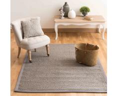Tapis tress&eacute; en sisal gris 160 x 230 cm BASTIDE