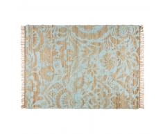 Tapis en jute et coton vert d'eau 140x200cm LUKILA