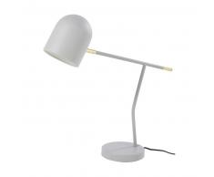 Lampe vintage en métal gris et doré