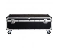 Table basse à roulettes noire L 120 cm Cinéma