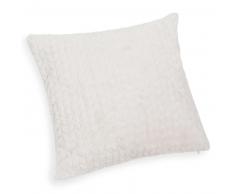 Coussin en fausse fourrure blanche 45 x 45 cm KALL