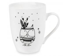 Mug motif hibou en porcelaine NAGAWIKA