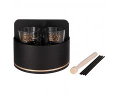 Coffret 4 gobelets en verre imprimé