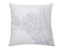 Coussin en coton gris et blanc 45x45cm CORAL