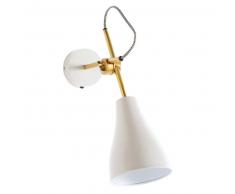 Applique orientable en métal beige et doré