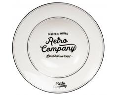 Assiette à pâtes en porcelaine blanche