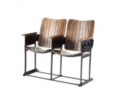 Banquette indus 2 places en manguier effet vieilli Cinéaste