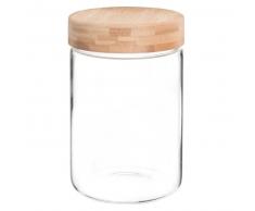Bocal en verre et bambou H.17