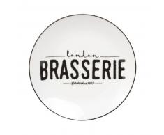 Assiette à dessert en porcelaine blanche