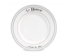 Assiette &agrave; dessert en porcelaine blanche