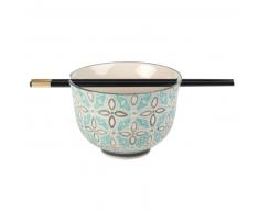 Bol de riz en fa&iuml;ence imprim&eacute;e