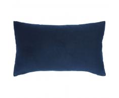 Coussin en velours bleu marine 30x50