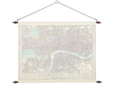 Kakemono imprimé carte de Londres 130x108