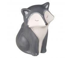 Statuette renard en dolomite grise H8