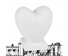 Lampe cœur en céramique blanche Chantal Thomass