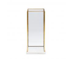Lanterne en verre et marbre blanc