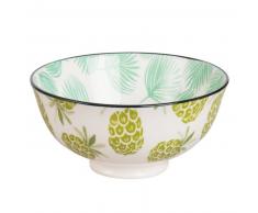 Bol en porcelaine motifs tropicaux
