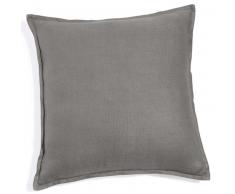 Coussin en lin lavé gris 60x60