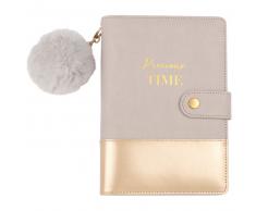 Agenda beige et doré