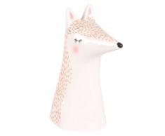 Statuette buste renard en porcelaine H23