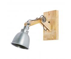 Applique indus ajustable en métal et manguier