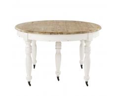 Table à manger extensible à roulettes 6 à 14 personnes L125/325 Provence