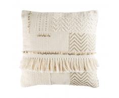 Coussin berbère écru et doré 50x50
