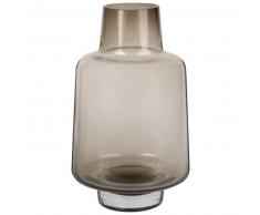 Vase en verre teinté gris H25