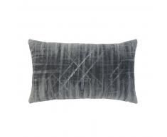 Coussin en coton gris et beige imprimé 30x50