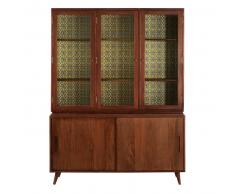 Bahut vintage 5 portes en manguier massif Lucette