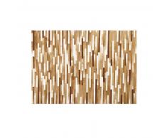 Tapis en cuir de vache marron et beige 160x230