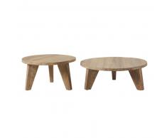 Tables gigognes rondes en orme Nikos