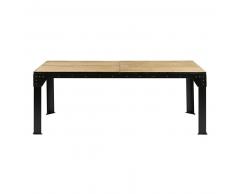 Table à manger extensible 8 à 12 personnes en manguier et métal L200/280 Factory