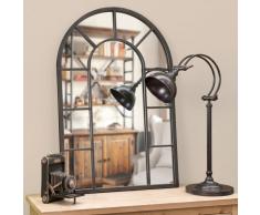 Miroir en m&eacute;tal effet rouille H 90 cm CHEVERNY