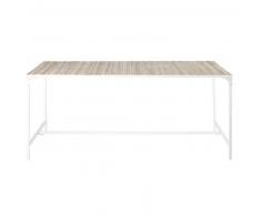 Table à manger en métal blanc 6/8 personnes L180 Mistral